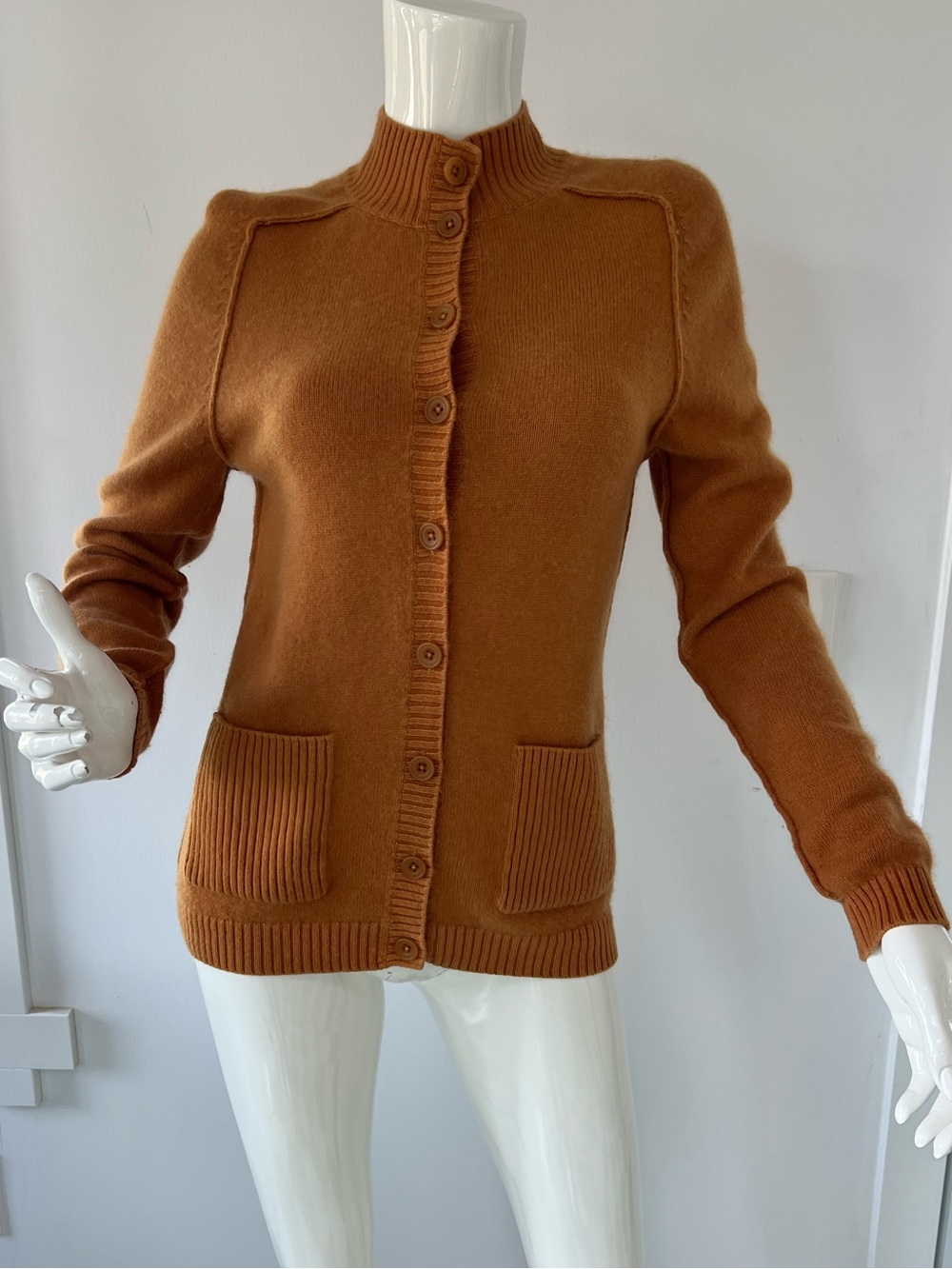 Orvis 100% cashmere Button-Front Knit Cardigan sweater